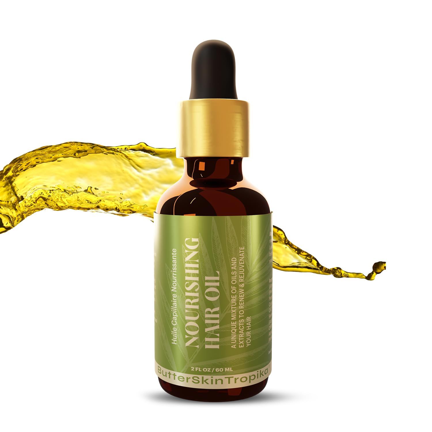 ButterSkinTropika: Nourishing Hair Serum For Dry Damaged Hair and Growth High-performing - Argan Oil Rosemary Oil For Hair Growth, Nourishment, Frizz Control for Scalp Beard.