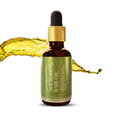 ButterSkinTropika: Nourishing Hair Serum For Dry Damaged Hair and Growth High-performing - Argan Oil Rosemary Oil For Hair Growth, Nourishment, Frizz Control for Scalp Beard.