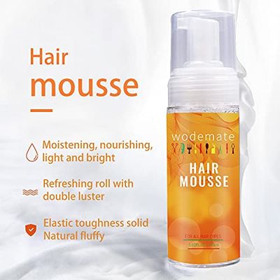 Mousse for Curly Hair, Wig or Weave, Extra Firm Edge Control Mousse Humidity Resistant, Long-lasting Frizz with Flexible Feel, Hair Styling Mousse Foam for All Hair Types 150ml