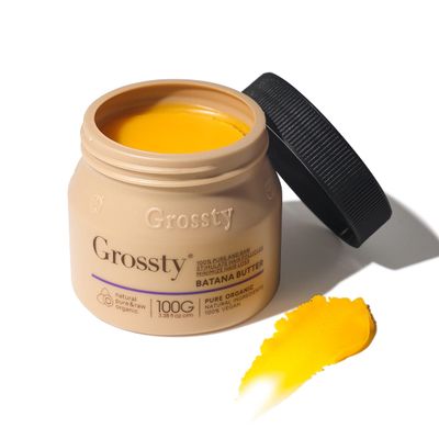 GROSSTY Batana Oil for Hair Growth, Dr Sebi 100 Pure Raw Organic Batana Oil Butter Deep Moisturizing Treatment for Dry, Damaged Hair and Scalp 100g