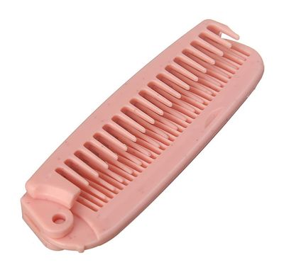 AKOAK 2 Pcs (Four Colors) Plastic Folding Travel Comb Handheld Hair Brush Double Head Massage Antistatic Brush Suitable for Thick, Thin Types