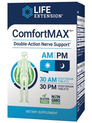 Life Extension ComfortMAX, honokiol and Pea for Nerve Support discomfort Relief, Gluten-Free, Non-GMO, Vegetarian, 60 Tablets