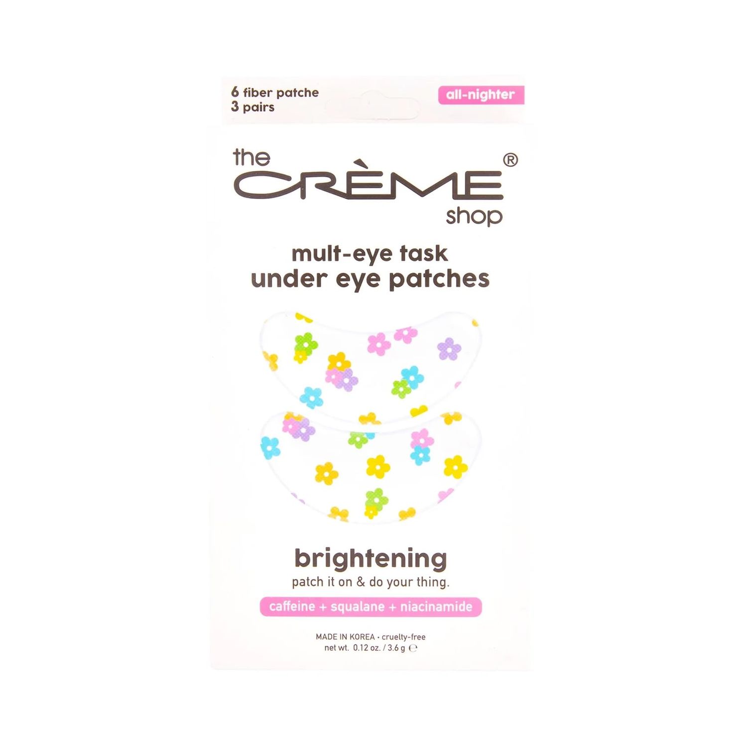 The Crme Shop Mult-Eye Task Under Eye Patches Under Eye Patches for Dark Circles Korean Skin Care Vitamin C, Hyaluronic Acid, Strawberry - All-Nighter (3 Pack)