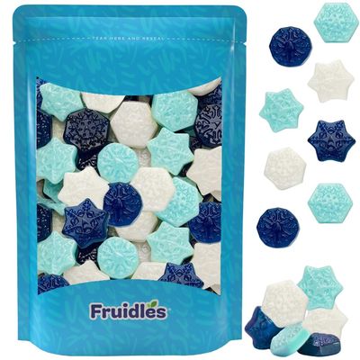 Fruidles Christmas Gummi Snow Flurries, Delicious Gummy Candy, Fun and Festive Holiday Snacking (Half-Pound)