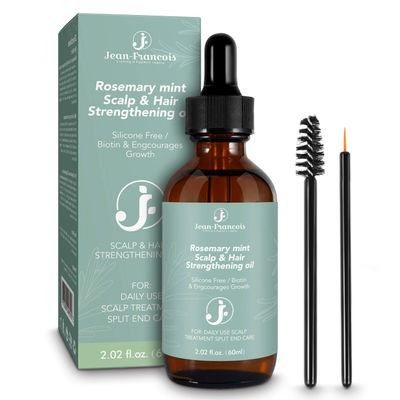 Jean-Francois Crafting A Hygienic Legacy - Rosemary Mint Scalp Hair Strengthening Oil. Nourishes and Stimilates Hair growth. 2 FL Oz.