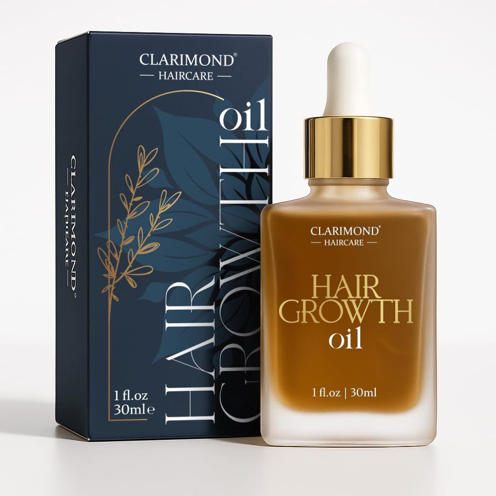 Clarimond Hair Oil - Traditional Chinese Recipe, Delays Hair Aging, Reduces Hair Loss Balances Natural Scalp Oil Secretions - 100 Plant-Based, Minimum 3 Months of Usage Recommended - 30ml