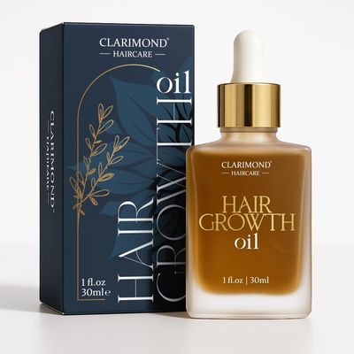 Clarimond Hair Oil - Traditional Chinese Recipe, Delays Hair Aging, Reduces Hair Loss Balances Natural Scalp Oil Secretions - 100 Plant-Based, Minimum 3 Months of Usage Recommended - 30ml
