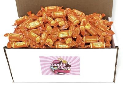 SECRET CANDY SHOP Tootsie Fruit Chews Candy in Box, 2lb (Individually Wrapped) (Orange)