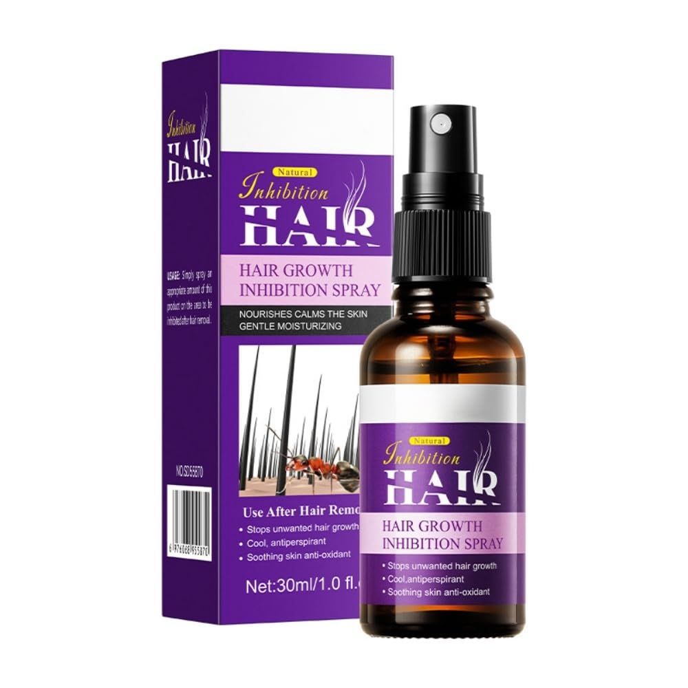 Hair Inhibitor Spray, Hair Inhibitor For Face, Soothing Hair Growth Inhibitor for Face, Underarms, Legs, More, Hair Inhibitor, After Wax Care for Women Men.