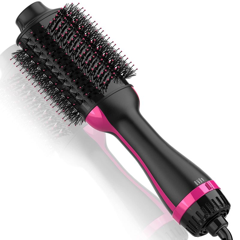 One-Step Hair Dryer and Styler Volumizer with Negative Ion Ceramic Hot Air Styling Brush, Professional Salon Hair Straightener