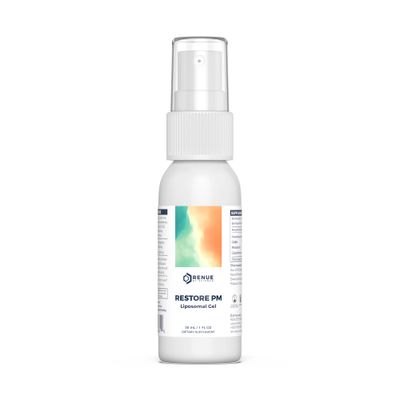 Renue By Science Restore PM Liposomal Melatonin GABA Supplement Spray 30ml Spray with Melatonin Glutathione GABA 10mg - Sleep Aid Melatonin Non-GMO Made in The USA Third Party Tested
