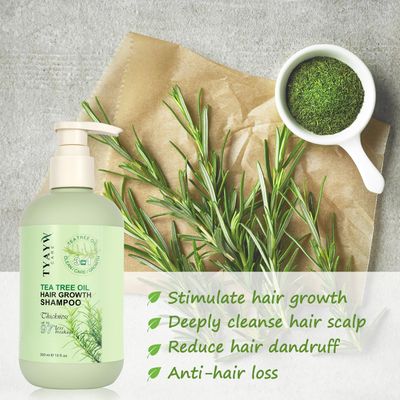 Tea Tree Hair Growth Shampoo, Rosemary Oil, Boitin Hair Regrowth Shampoo for Men Women- 3 in 1 Strengthening Shampoo for Thinning and Hair Loss for All Hair Types 10.0 fl oz