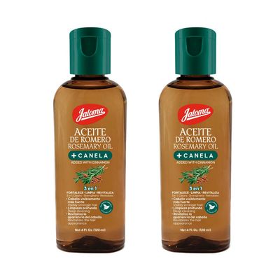 Jaloma Rosemary Cinnamon Oil, 3 in 1 Formula to Cleanse, Strengthen, and Revitalize Hair, 2Pack of 4 FL Oz Each, 2 Bottles.