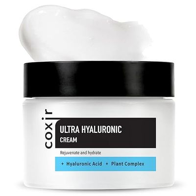 coxir ULTRA HYALURONIC CREAM Daily Facial Moisturizer for Dry, Dehydrated Skin l Hyaluronic Acid, Betaine, Plant Complex l Lightweight, Hydrating Moisturizing Cream 50ml 1.69 fl.oz.