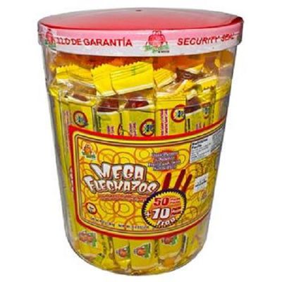 El Azteca Flechazos Mega, Hot Salt Tamarind Flavor Candy - 50 Count Jar