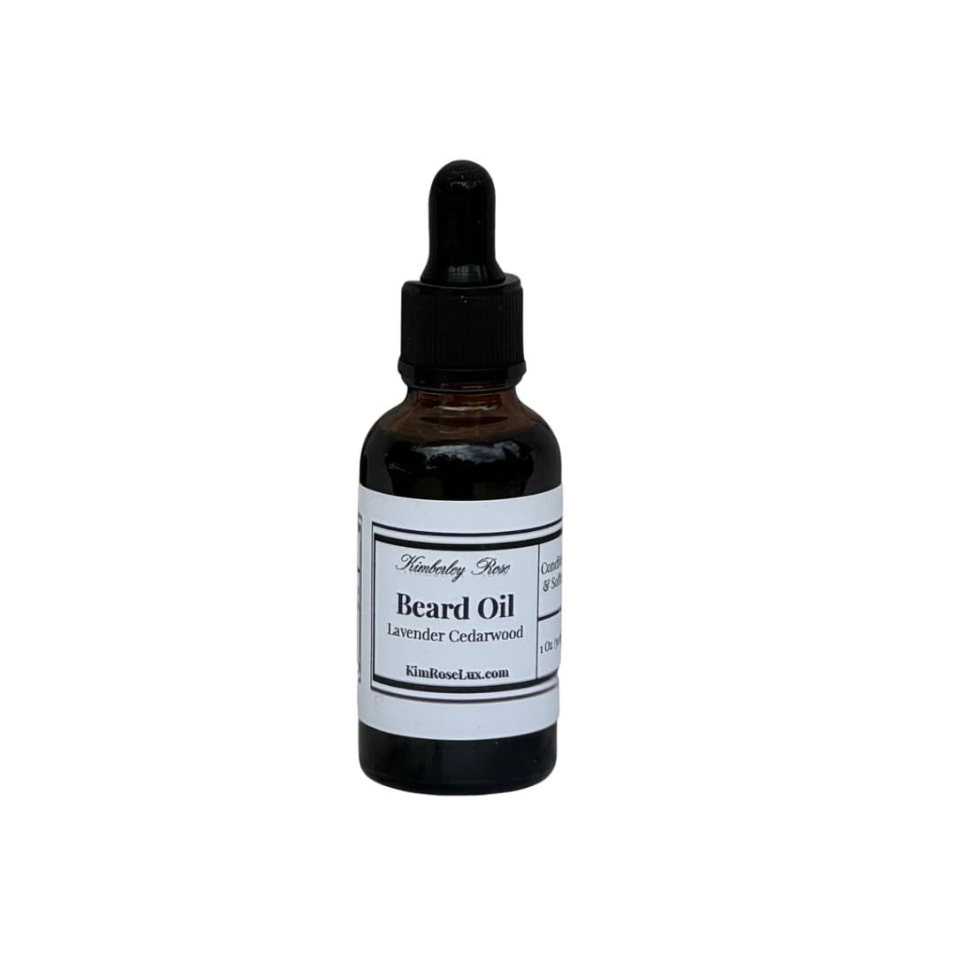Beard Oil, Growth serum for Beard, Hair and Scalp, with Hemp, Jojoba, Castor and Essential Oils Cold-Pressed oils, No water or silicones