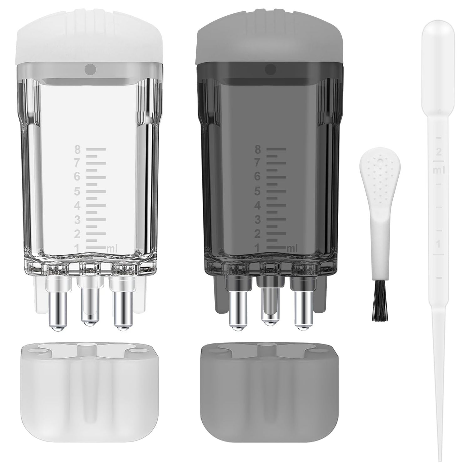2 PCS Minoxidil Applicators with Cleaning Brush and Dropper, Anglecai Scalp Applicator Comb for Hair Oil Applicator Brush, Mini Minoxidil Brush for Scalp Applicator Comb for Hair Growth