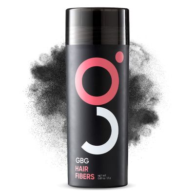 GBG Hair Fibers for Thinning Hair Bald Spots (Black) - 25g Bottle - Conceals Hair Loss - Instant Cover Up Volume in 30 Seconds, Hair Powder for Women Men - Cruelty Free