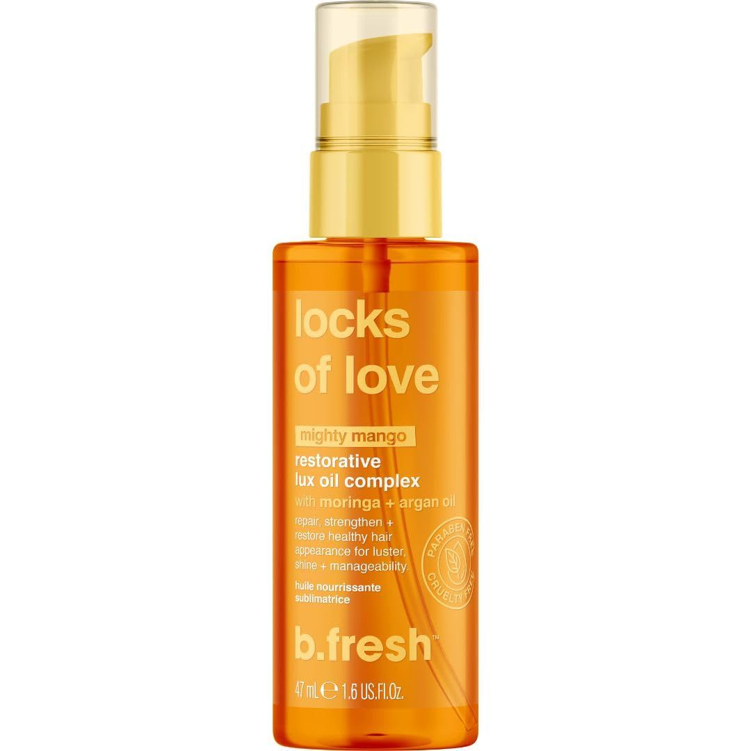 B.TAN b.fresh Nourishing Hair Oil Locks of Love - Lightweight, lux Oil to Repair Stregthen Dry, Damaged Hairs, Adds Shine, 1.6 Fl Oz