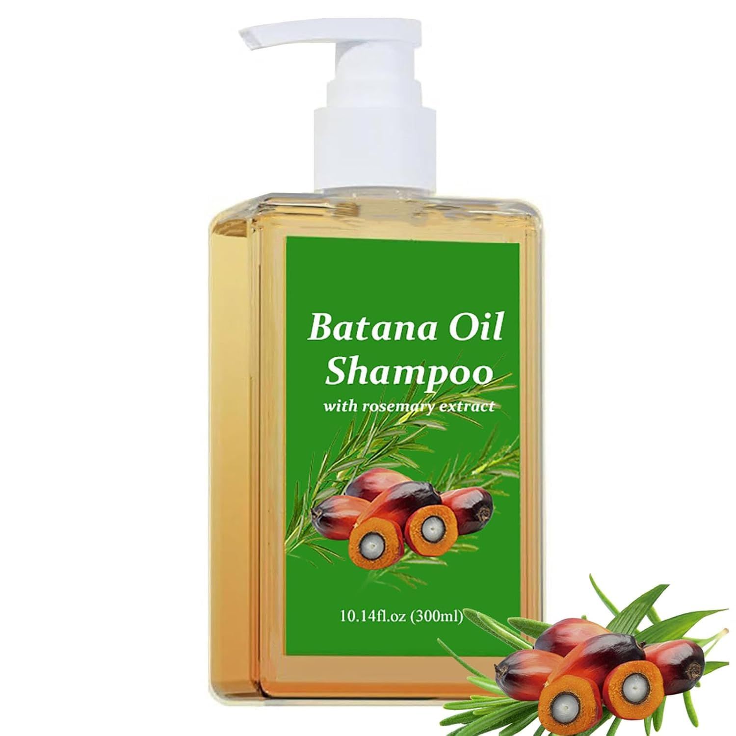 Batana Oil Shampoo, Rosemary Oil Shampoo,Batana with Rosemary Extract, Nourishes and moisturizes hair roots for men and women with thinning hair300ml)