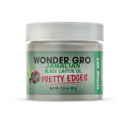 Wonder Gro Jamaican Black Castor Oil Edge Gel for Extreme Hold, 2.4 oz - Soften Control Hair