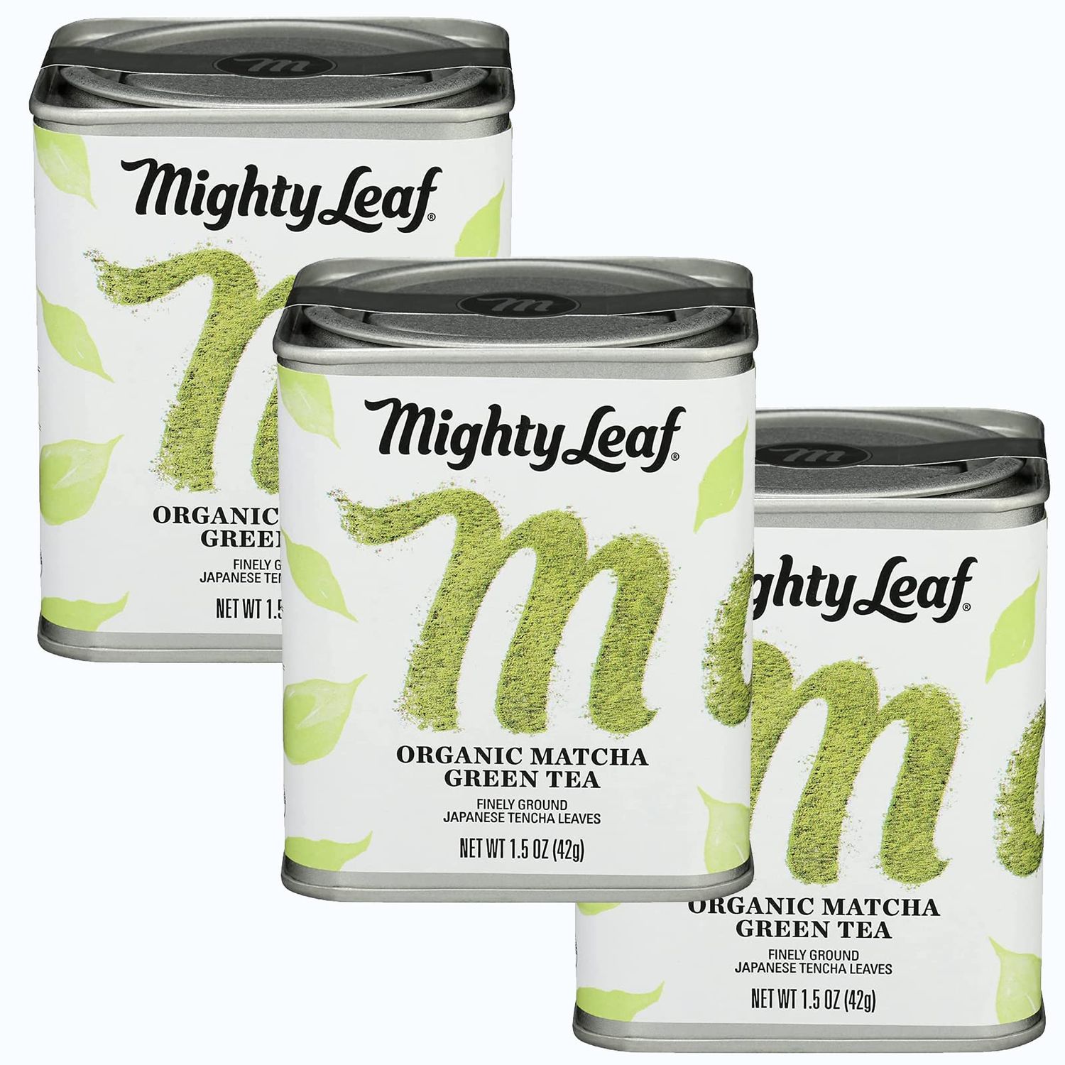Mighty Leaf Organic Matcha Green Tea, Premium Japanese Powder, 1.5 oz Bag Each (Pack of 3)