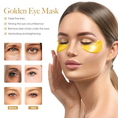 KONBACK 24K GOLD Eye Mask - 60 Pcs Collagen Under Eye Mask,Puffy Eyes and Dark Circles Treatments, Reduce Wrinkles and Fine Lines Undereye (Gold, 1)