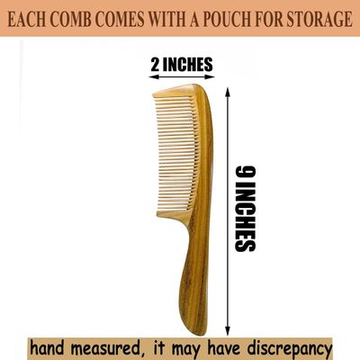 Moreinday Wooden Comb for Women Hair Growth, Wood Comb with Fine Tooth for Men - Sandalwood