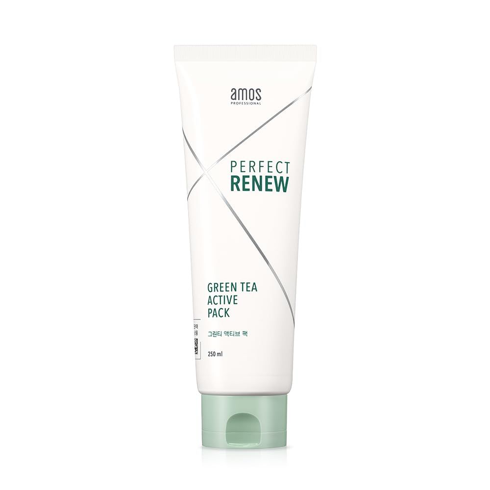 AMOS PROFESSIONAL Perfect Renew Green Tea Active Pack Nourishing and Moisturizing Hair Mask for Hair Growth Deep Conditioner Korean Hair Growth Mask K-beauty