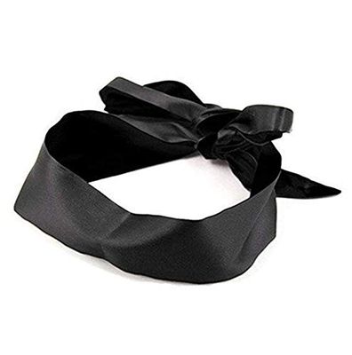 DNHCLL 150cm59&quot; Black Soft and Comfortable Sleeping Mask Silky Satin Eye Mask Blindfold