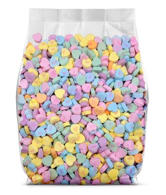 Conversation Hearts Bulk - Global Peace Tiny Conversation Candy Hearts - Hard Candy Bulk - 2 Pounds Bulk Candy