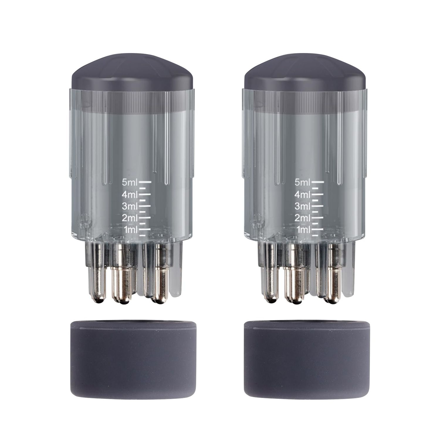 GTUDOR 2Pcs Scalp Applicator Comb, Hair Oil Applicator Brush, Oil Applicator Bottle for Hair Growth, Follicle Care Treat, Hair Loss Thinning (Grey)