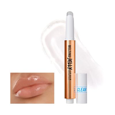 KISS NEW YORK Professional Melting Jelly Lip Balm, High Shine Moisturizing Lip Stick, Long Lasting, Plumping Effect Look, Non-Sticky Not Cakey, Easy Application Natural Coverage (Ice Jelly)