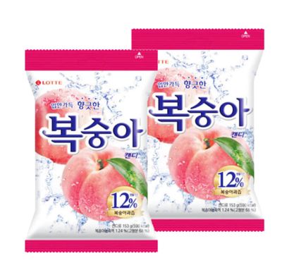 Sweet Peach Flavor Hard Candy - Individually Wrapped, 5.4oz (153g), Pack of 2