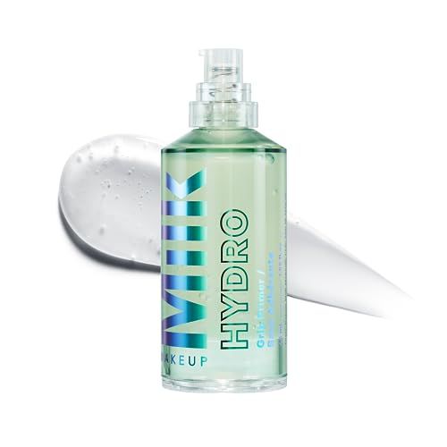 Milk Makeup Hydro Grip Primer with Hyaluronic Acid Niacinamide - Hydrating Face Primer Grips Makeup for Up to 12 Hours - Silicone-Free, Lightweight Gel with Dewy Finish - 1.52 oz