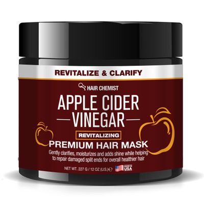Hair Chemist Revitalize Clarify Apple Cider Vinegar Revitalizing Premium Hair Mask 12 oz. - Deep Conditioning Hair Mask for Dry Scalp and Dry Hair