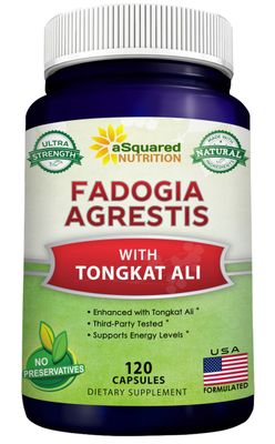 aSquared Nutrition Fadogia Agrestis 1000mg Tongkat Ali 400mg - 120 Capsules - Fadogia Agrestis Extract Supplement and Powder Complex Pills