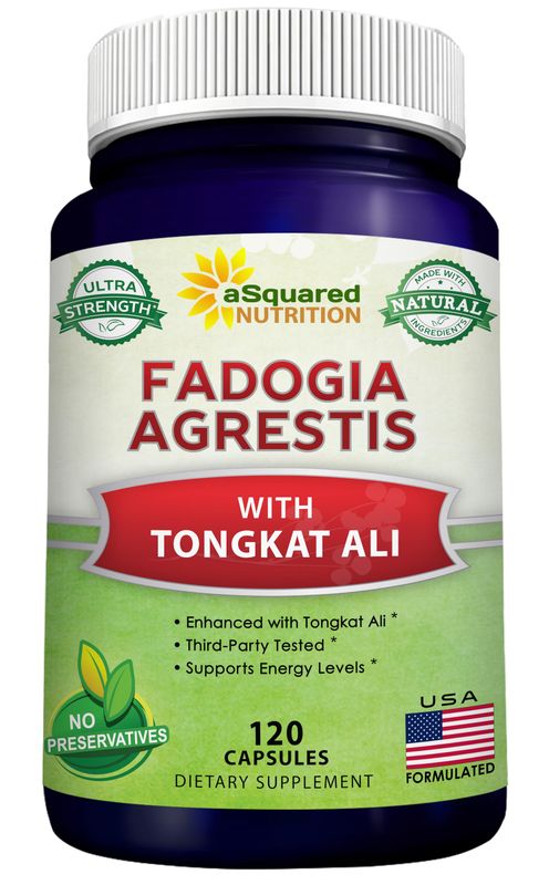 aSquared Nutrition Fadogia Agrestis 1000mg Tongkat Ali 400mg - 120 Capsules - Fadogia Agrestis Extract Supplement and Powder Complex Pills