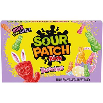 SOUR PATCH KIDS Bunnies Candy, Easter Edition, 1 Movie Theater Box (3.1 oz.)