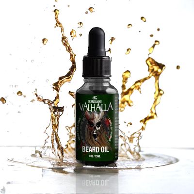 Beard Gains Beard Oil for Men - Organic Beard Growth Oil, Moisturizer Conditioner, Softens Strengthens Facial Hair, Reduces Itch, Promotes Healthy Beard (1oz, Valhalla)