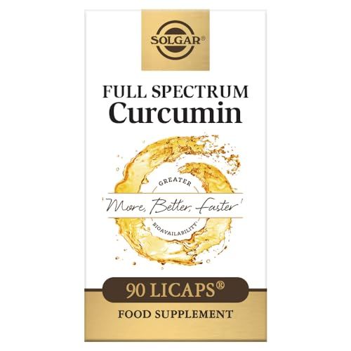 Solgar Full Spectrum Curcumin - 90 LiCaps - Superior Absorption - Brain, Joint Immune Health - Non-GMO, Vegan, Gluten Free, Dairy Free - 90 Servings