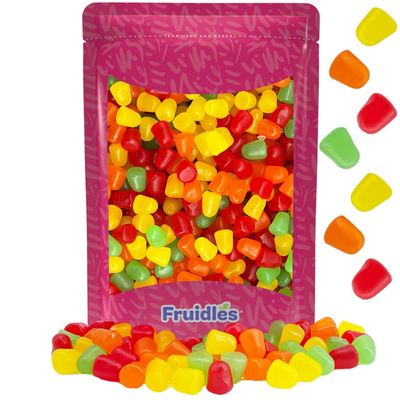 Fruidles Assorted Fruit JuJu Jelly Drops, Delicious Gummy Candy, Gluten-Free, Fun and Festive Holiday Snacking, Party Favor (Half-Pound)