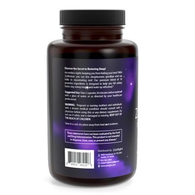 ZzzRestore Sleep Booster - Natural Sleep Aid with 2mg Melatonin Herbal Blend Non-Habit Forming, Deep Sleep Support 1 Month Supply