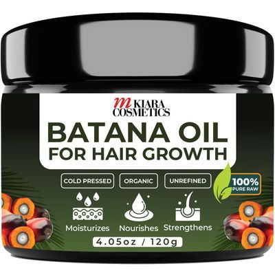 M Kiara Raw Batana Oil from Honduras (4.05 oz) Unrefined Batana Oil for Hair Growth 100 Pure Honduran Batana Oil Helps with Frizz, Split Ends, Texture, Shine and Hair Loss for Men Women