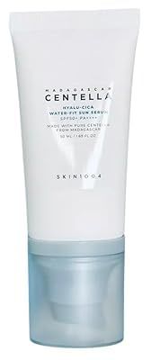 Hyalu CICA Water-fit Sun Serum 50 ML - Lightweight, Hydrating Serum with Protection, Soothing for Sensitive Skin, Moisturizing Non-Greasy andGeoMetal Gauze Pad