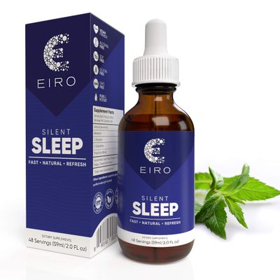 EIRO Silent Sleep All Natural liquid Sleep Aid Remedy, with Melatonin, L-Theanine, Chamomile flower more Superior Absorption Fast Natural Refresh