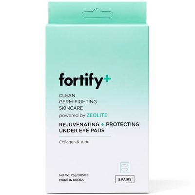 Fortify Skincare 9-in-1 Korean Under Eye Pads with Zeolite - Anti Dark Circles Puffy Eyes Treatment, Dermatologist Tested - Hydrating Anti-Aging Eye Patches - Natural Clean Beauty - 5 Pairs