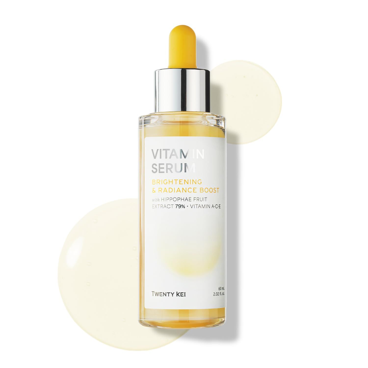 TWENTY KEI Vitamin Serum for radiance boost - Hippophae Fruit Vitamin A,C,E (2.02 Fl Oz 60ml)