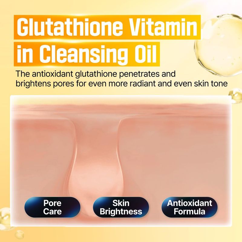 numbuzin No.5 Cleansing Oil Glutathione C Facial Spa Cleanser Oil Cleanser for Face Glutathione, Vitamin C, Niacinamide Aromatherapy, Uneven Skin Tone 6.76 fl. oz.
