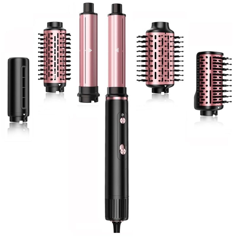 SKIMI Hair Dryer Brush and Blow Dry Brush, Multi-Hot Air Styler with 110000RPM Brushless Motor, Hot Air Brush for Fast Drying Curling Volumizing StraighteningStyling, High-Speed (BlackRose Gold)